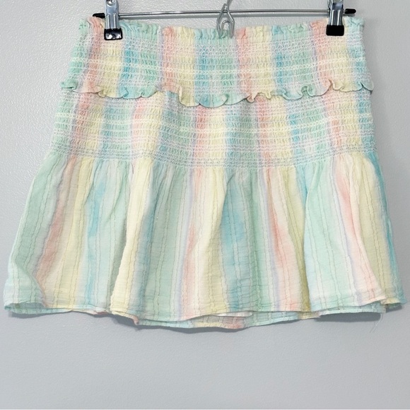 LoveShackFancy Saba Smocked Crop Top & Camilla Mini Skirt Size Large Rainbow - Picture 12 of 14